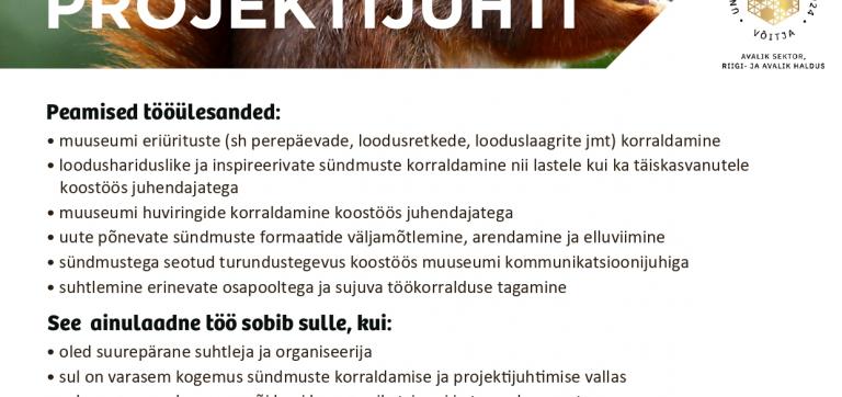 sündmuste projektijuhi töökuulutus